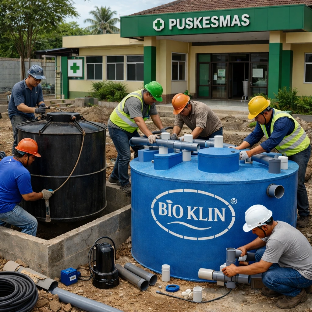 Instalasi IPAL Puskesmas biofilter sesuai standar kesehatan