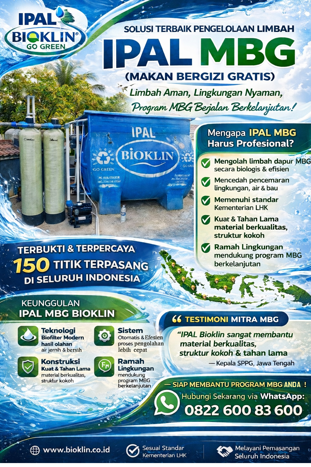 sistem jual IPAL MBG untuk dapur industri skala besar