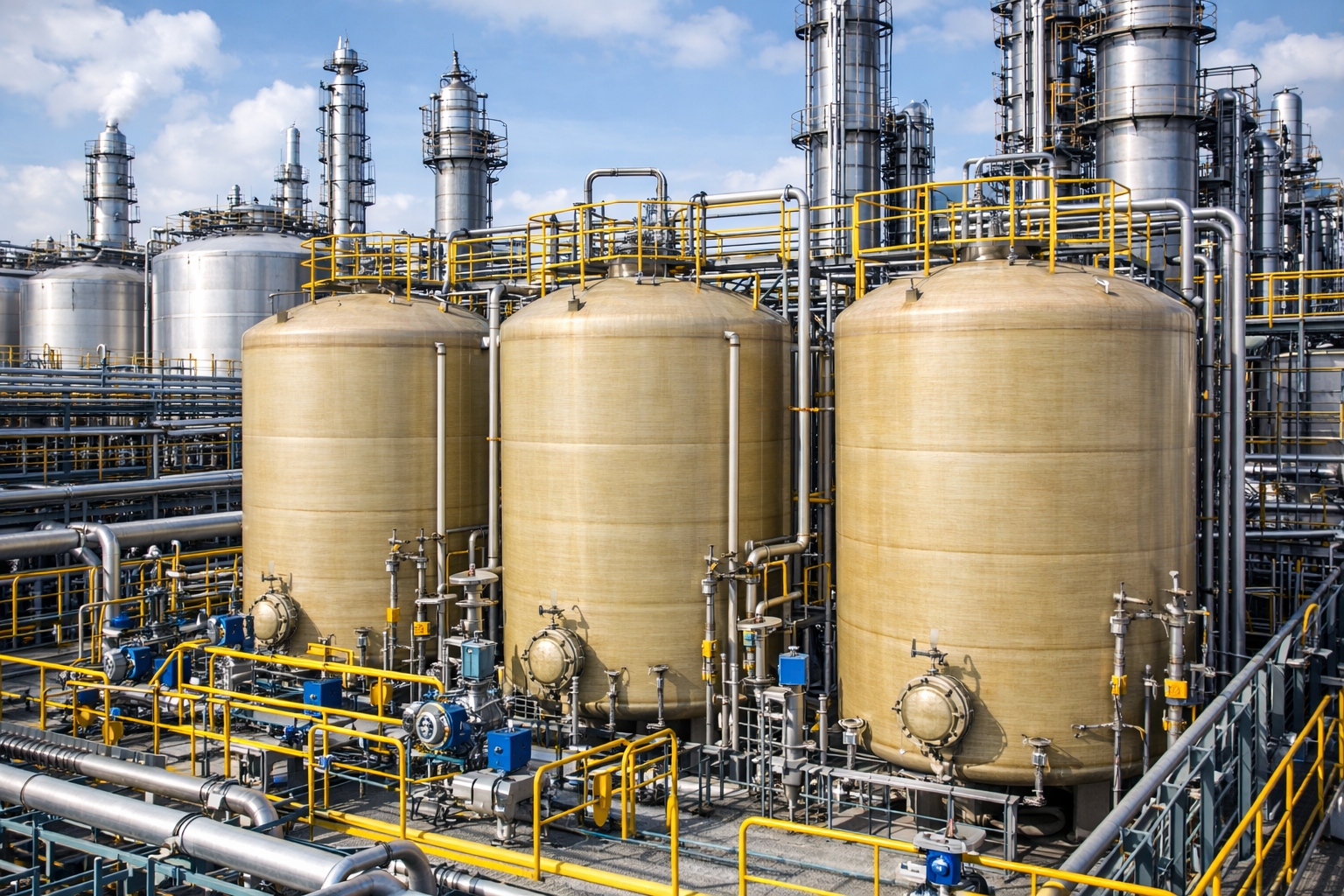 tangki kimia industri FRP tahan korosi