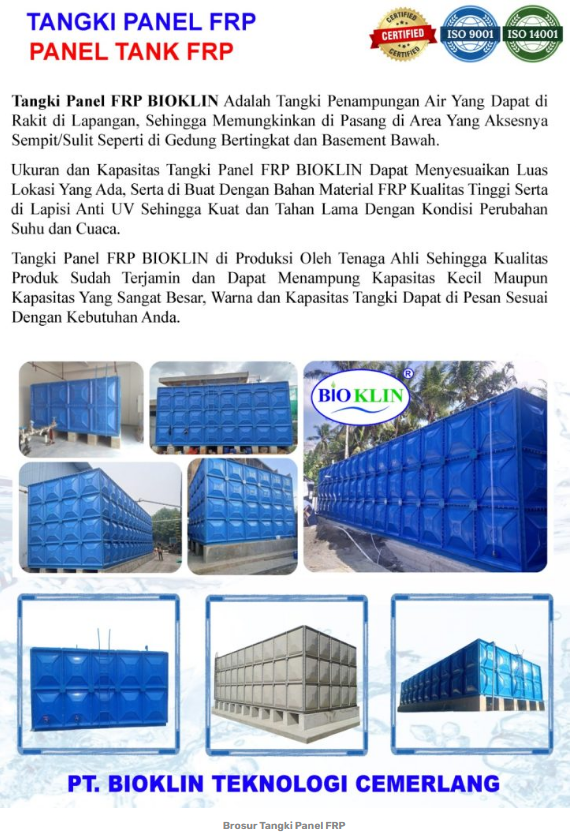 tangki panel FRP modular water storage tank
