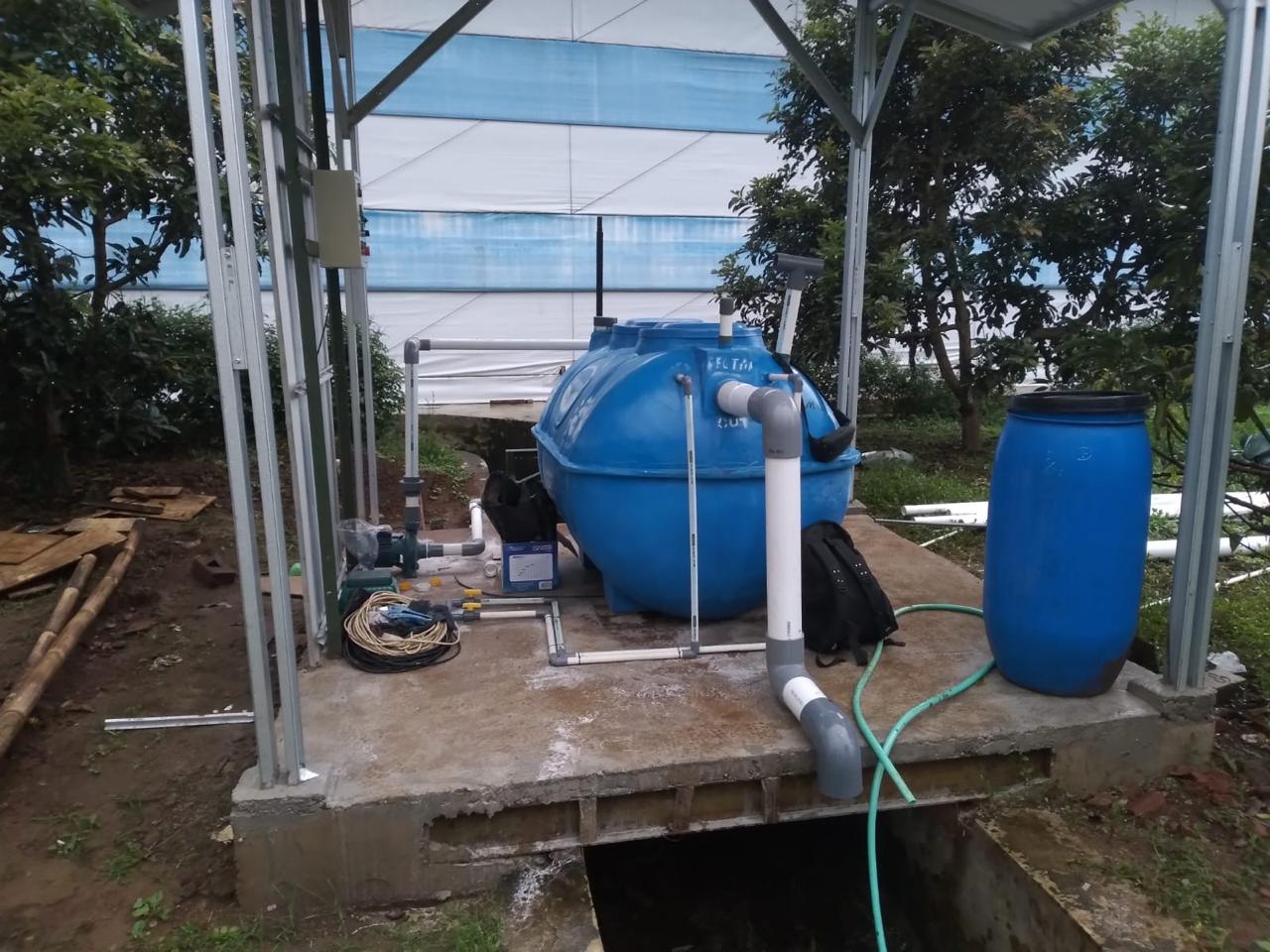 STP gedung profesional dengan sistem pengolahan limbah domestik modern