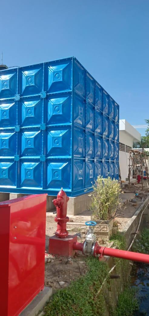Tangki FRP 8000 liter untuk kebutuhan air bersih proyek gedung dan pabrik